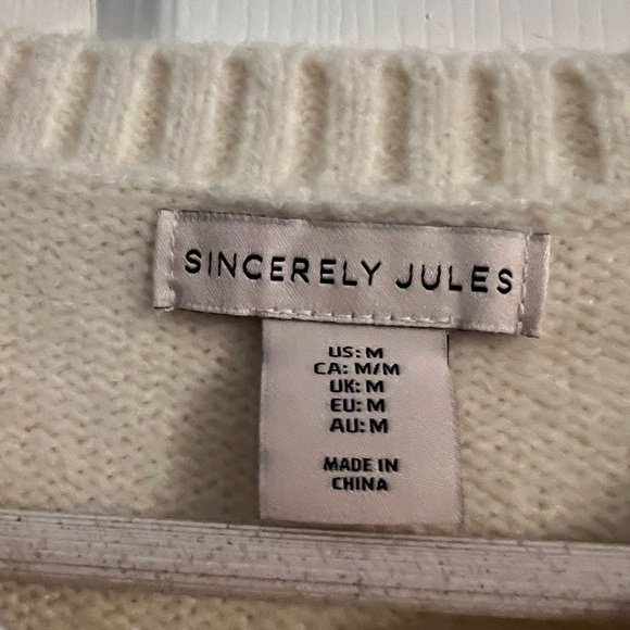 Sincerely Jules Cream Textured Knit Sweater - Picture 2 of 3
